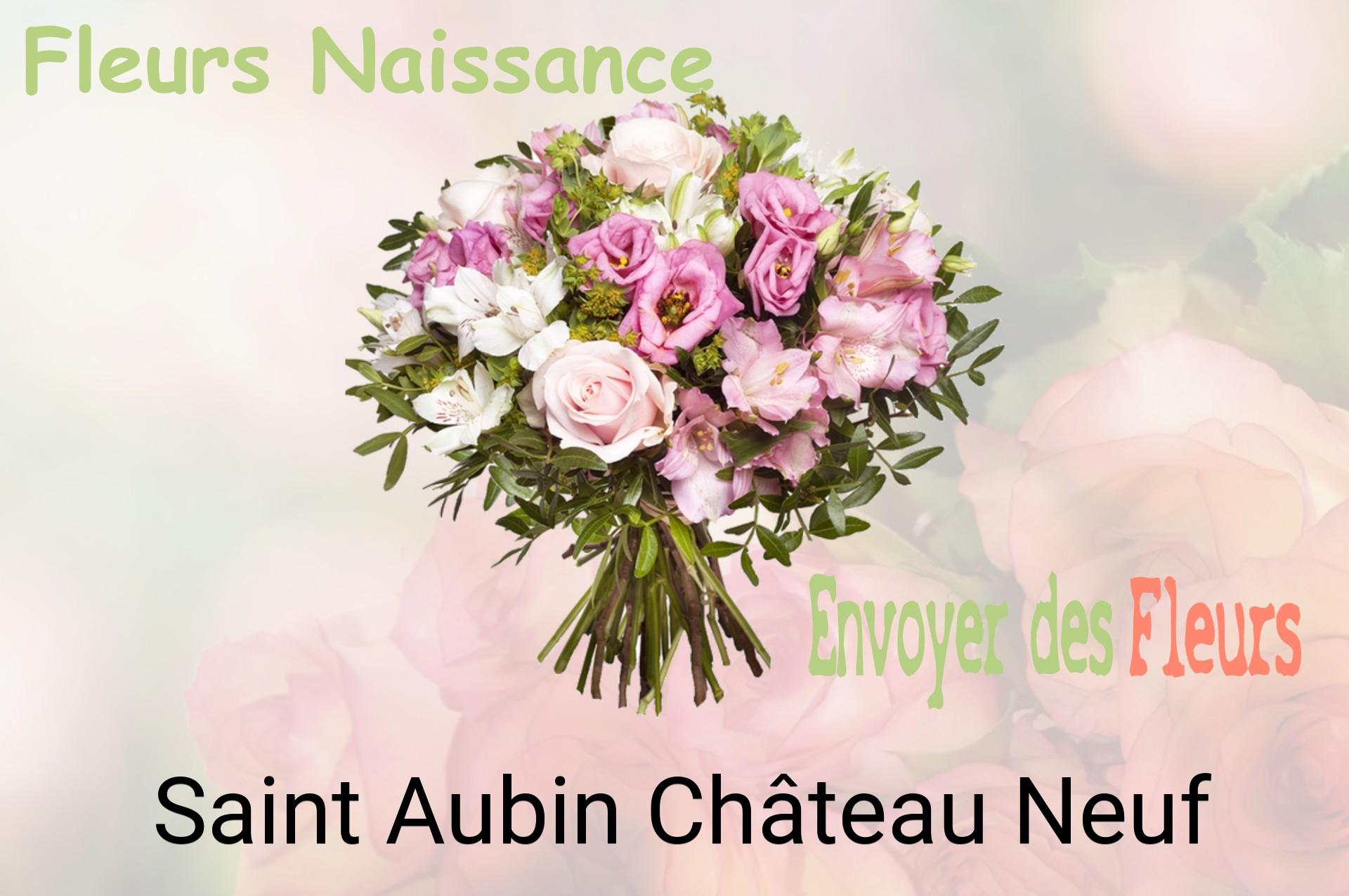 Bouquet de fleurs de naissance livré à Saint-Aubin-Château-Neuf